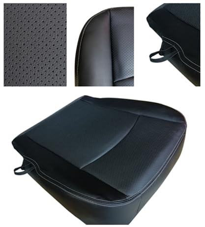 Kohnkd Front Driver Side Bottom Seat Cover Black Leather Replace for 2013-2018 Dodge Ram 1500 2500 3500 4500 5500 2013 2014 2015