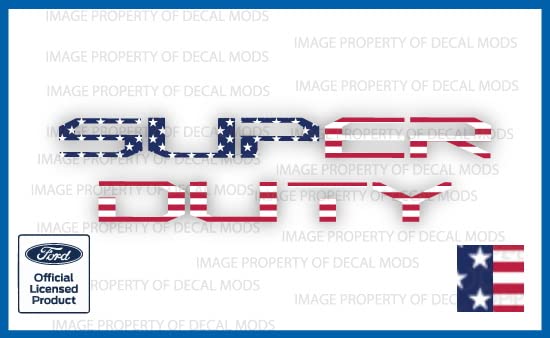Decal Mods 2017-2022 Super Duty Hood Grille Decal Sticker Letter Inserts Inlays (Thin) For Ford F250 F350 F450 (2017-2022) (Usa