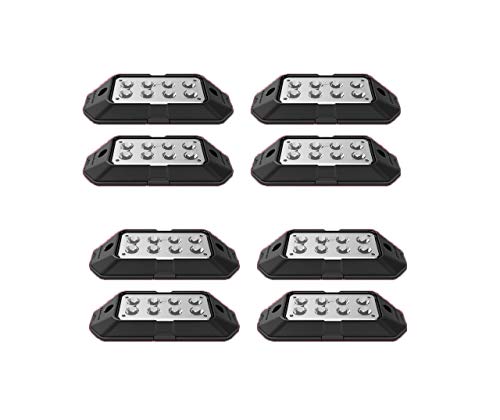 Xk Glow Xk052001-8Wa, 8Pcs Ultra Bright Led Strobe Light Pods, Polycarbonate