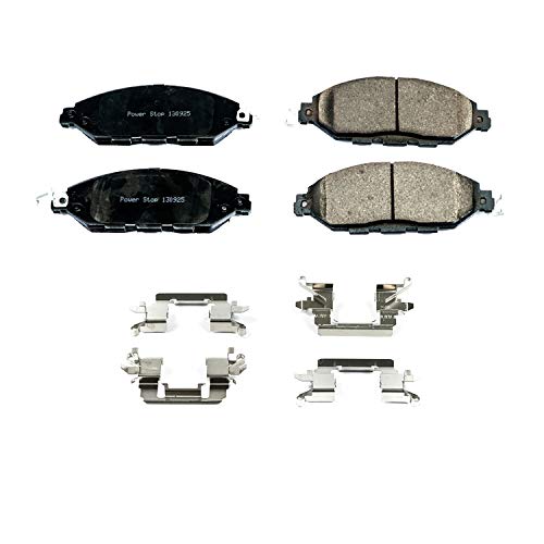 Power Stop 17-1649 Front Z17 Ceramic Brake Pads With Hardware For 2014-2020 Infiniti Qx60 | 2015-2022 Nissan Murano | 2013-2020 Nissan Pathfinder
