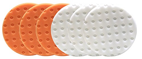 CCS Smart Pads DA 5.5 inch Foam Pad (3-White, 3-Orange, 5.5)