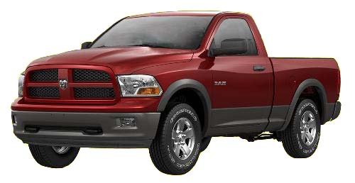 2009-2015 Dodge Ram 1500 Smooth Fender Flares Matte Black Factory Style