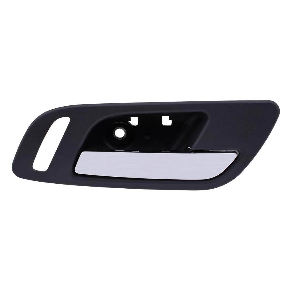 Brock Replacement Passengers Front Inside Interior Door Handle Chrome Lever With Black Housing Compatible With Silverado Sierra 