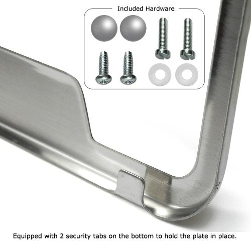 Automotive Gold Laser Etched Brushed Mkc Cut-Out Frame