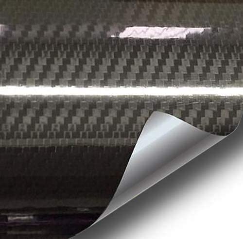 Vvivid Epoxy High Gloss Black Carbon Vinyl Automotive Wrap Film Diy Easy To Install No Mess (1.49Ft X 5Ft)