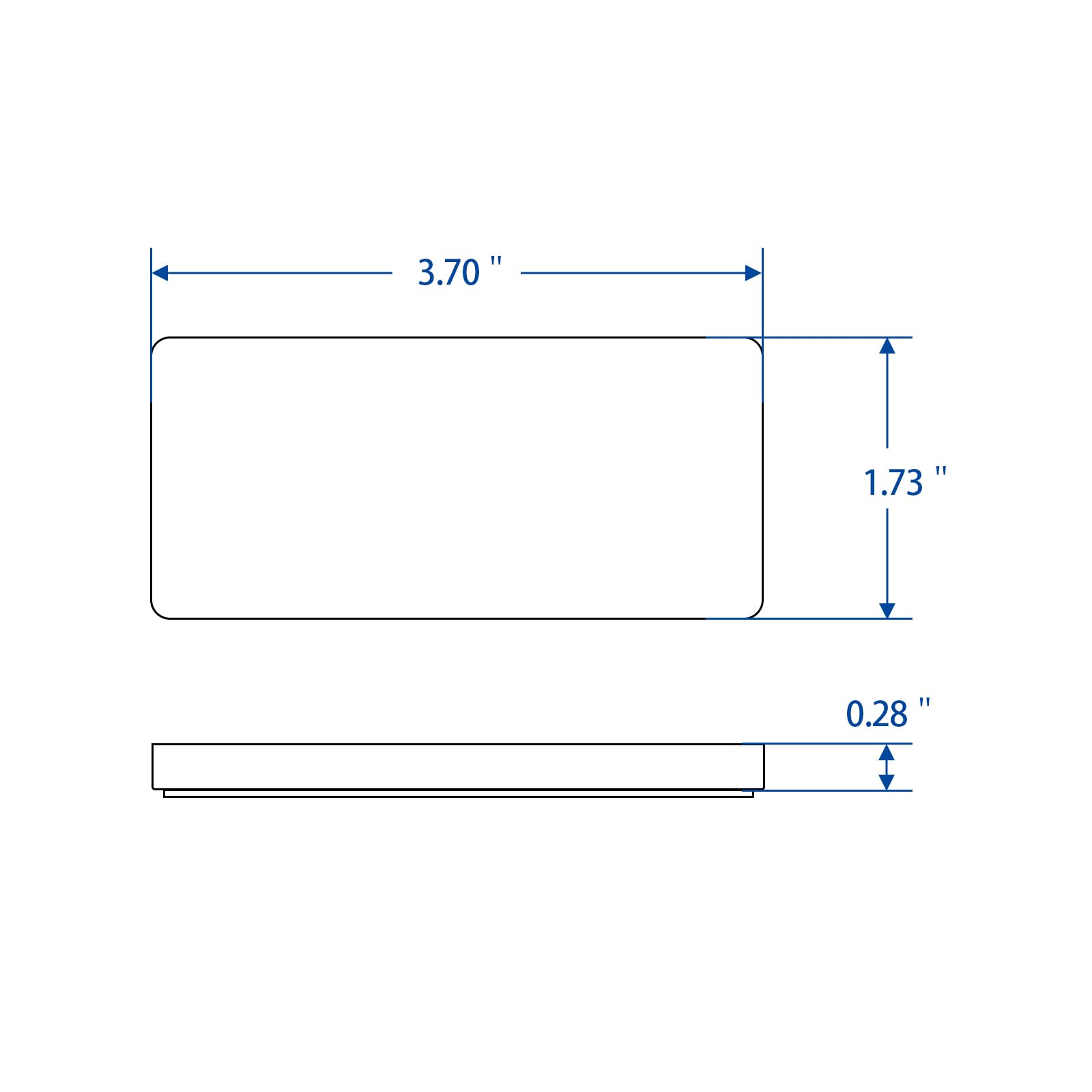 2Pcs Plastic Rectangular Stick-on Reflector Sticker (White, 94 * 44mm)