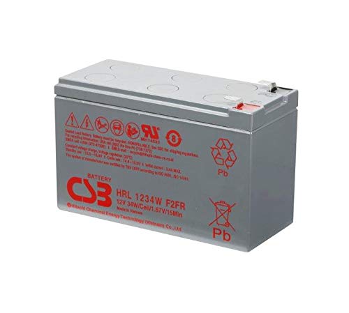 CSB 12V Battery HRL1234WF2FR - Reliable Power Source, Compact Size, Ideal for Various Applications