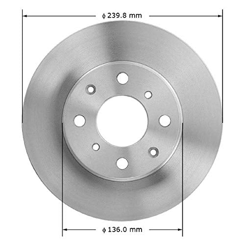 Bendix Premium Prt1581 Front Brake Rotor For Honda Civic 2000-1990, Civic Del Sol 1997-1993, Crx 1991-1990