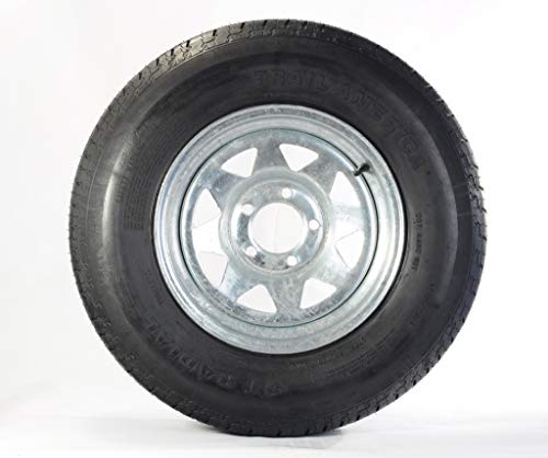 Ecustomrim Trailer Tire On Rim St175/80D13 175/80 13 In. Lrb 5 Bolt Galvanized Spoke Wheel