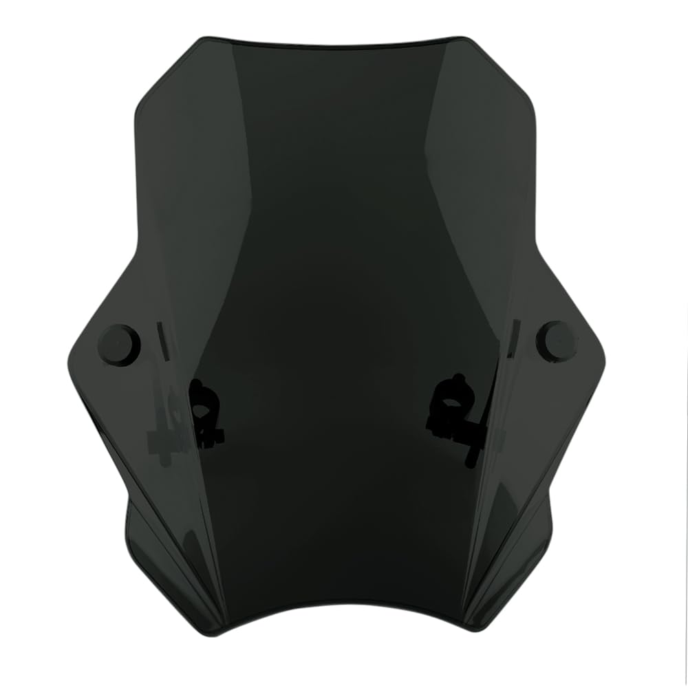 16.5'' Motorcycle Windscreen Wave Windshield Motorbike Wind Deflector Universal Smoke Color w/Universal Handle Bar Clamp Mountin