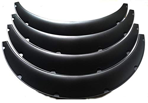 4Pcs 3.5'/90Mm 4Pcs Set Black Universal Car Wheel Fender Flares Durable Polyurethane Extra Wide Auto Car Body Kit…