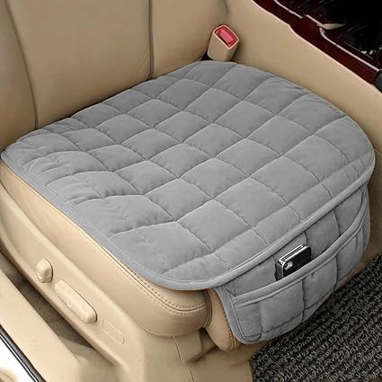 HMAA Comfortable UltraSoft Memory Foam Car Seat Cover with NonSlip Grip and Storage Pouch  Universal Fit, Car Seat Cover (Gra