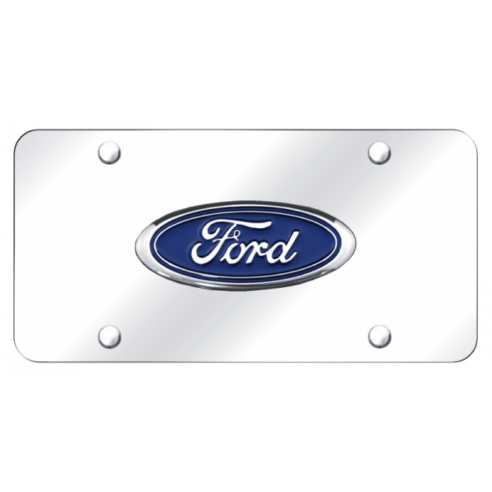 Auto Gold Forcc Ford Name Chr/Chr Plate