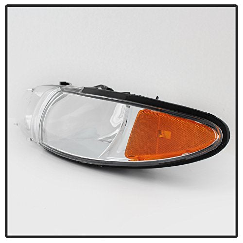 Xtune Pontiac Grand Prix Crystal Headlights W/Amber Corner Lights Chrome Housing With Clear Lens