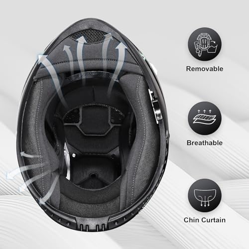 full face motorcycle helmet removable jaw TRIANGLE Full Face Motorcycle Helmet Dual Visor DOT Approved Medium Ma – Carkart