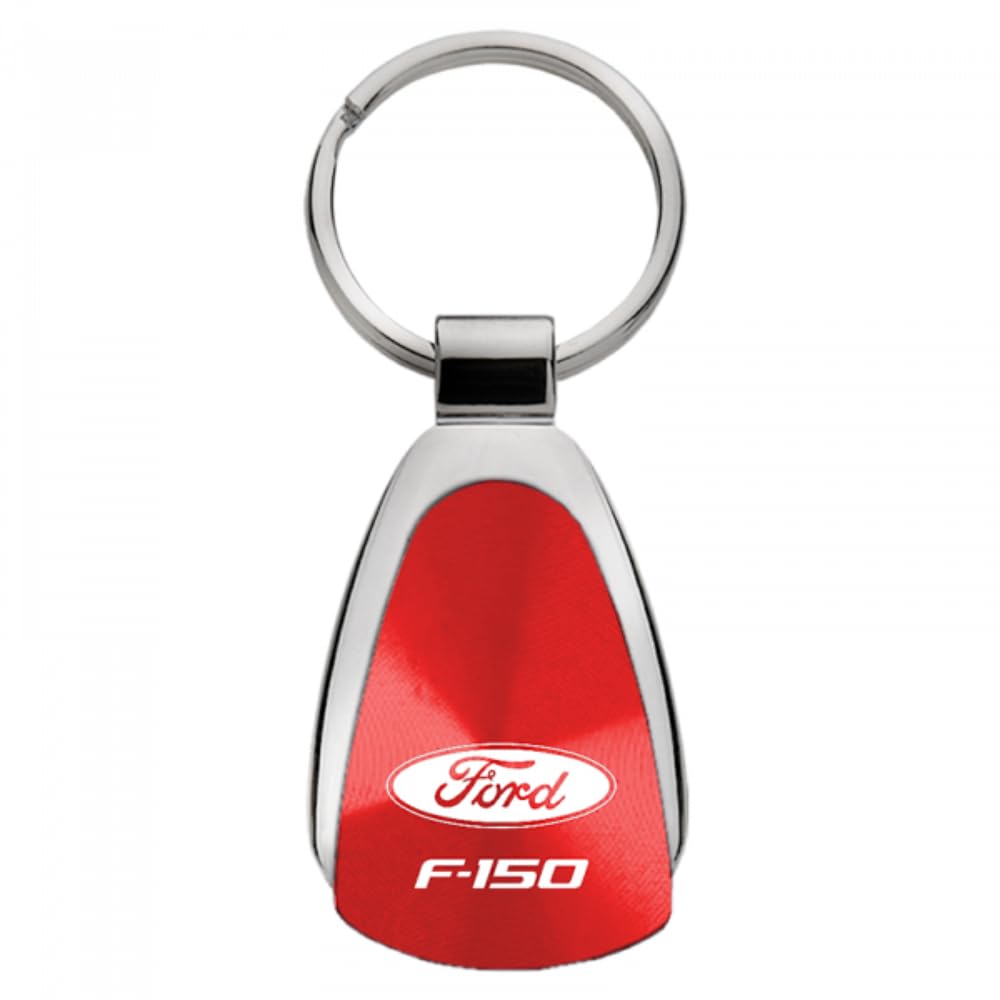 Au-TOMOTIVE GOLD, INC. Officially Licensed Teardrop Key Fob for Ford F-150 (Red)