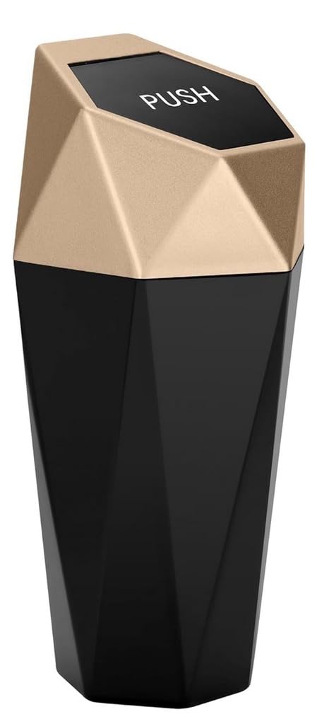 Ginsco Car Trash Can With Lid, Mini Car Garbage Can, Car Trash Bin Car Accessories For Interior, Leakproof Small Trash Cup For C