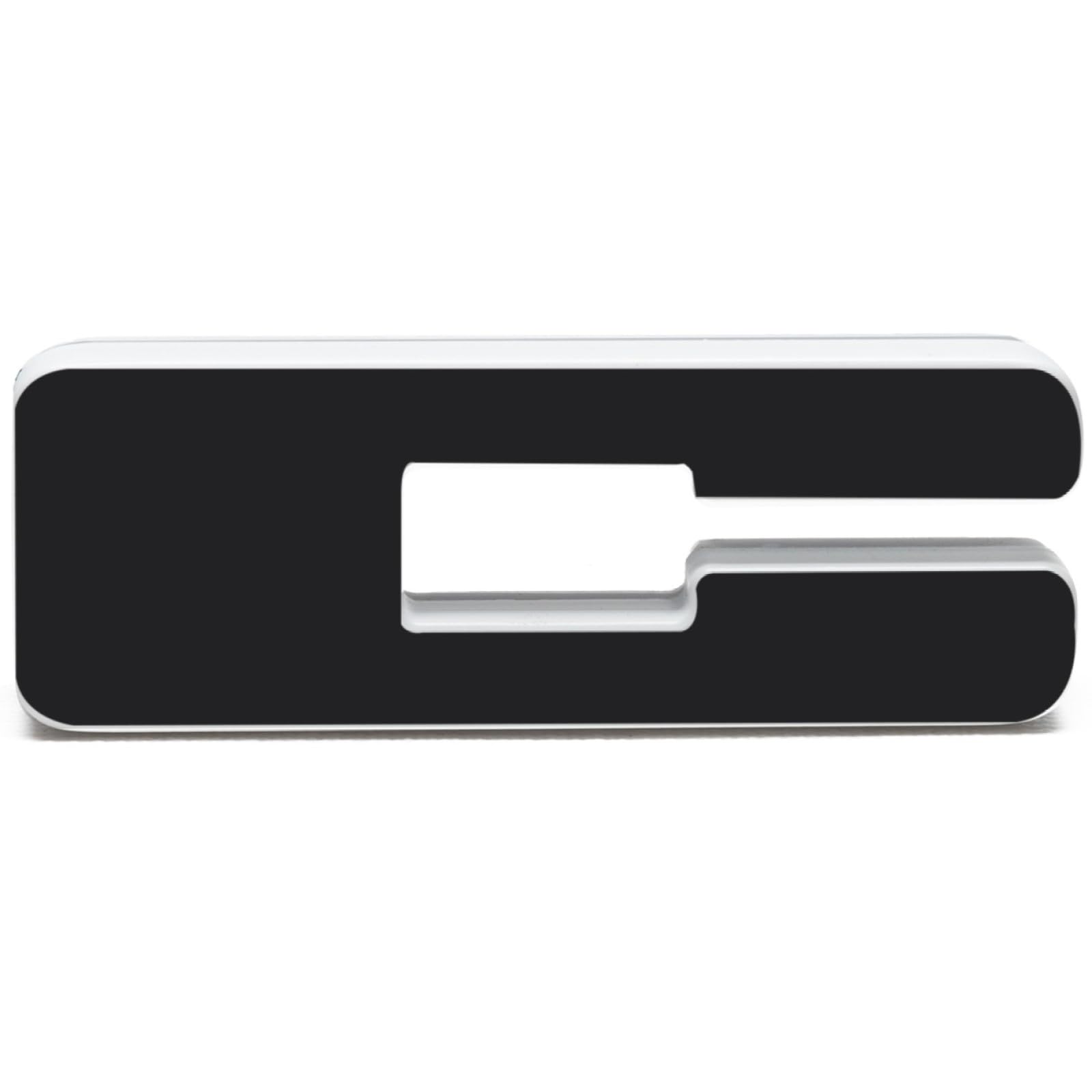 Oracle Lighting 3140-A-001 Single Universal Illuminated White Led Letter C With Matte Black Finish Letter Badge - Sleek Design - Customized High-End Appearance