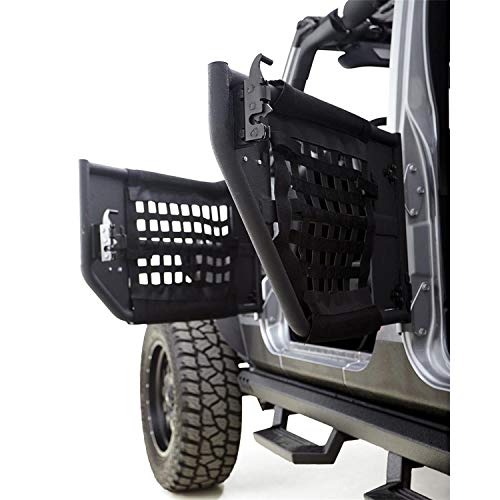 Rampage Products Trail Doors For Jeep Wrangler Jk | 4-Piece Set, Removable Mesh Net, Steel, Black | 7684 | Fits 2007-2018 Jeep W