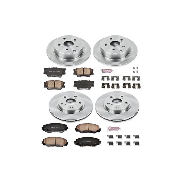 Power Stop Brake Kit For 2.5L 2006-2012 Toyota Rav 4 [With 2 Row Seat] | 2013-2018 Rav4 [With 275Mm Front Rotors] Front And Rear