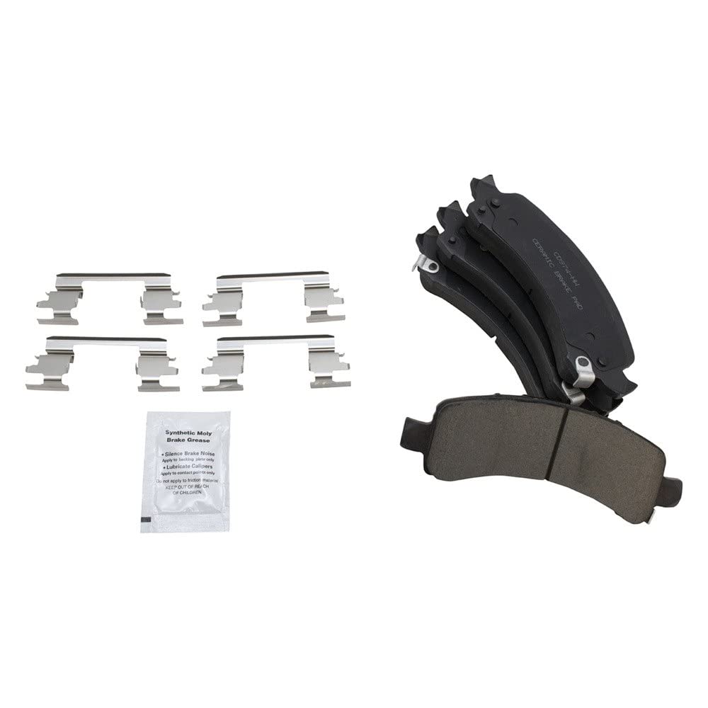 TRQ Rear Brake Pad & Rotor Kit Brake Pads Brake Rotor Ceramic Compatible with 2003-2020 Chevrolet Express 2500 2005-2020 Express