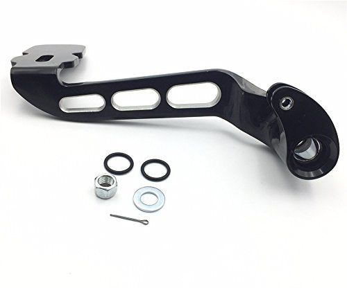 XKH- Motorcycle Black Billet Rear Brake Lever Brake Pedal Foot Lever 3 Hollow-Out Compatible with 2014-later Touring Trike Road King Street Glide CVO Tri Glide Freewheeler FLRT FLHR [B01JA1Y0X2]