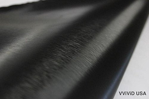 Vvivid Black Brushed Steel Vinyl Wrap Roll With Air Release Technology (100Ft X 5Ft (Bulk Wrap Kit))