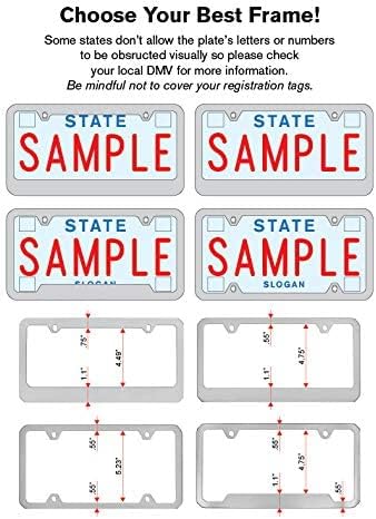 Ford Bronco Uv Printed License Plate Frame - Velocity Blue