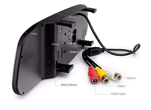 Red Wolf 3Rd Third Brake Light Backup Camera W/4'' Rear View Mirror Monitor Kit For Chevrolet Chevy Express/Gmc Savana 2500 3500