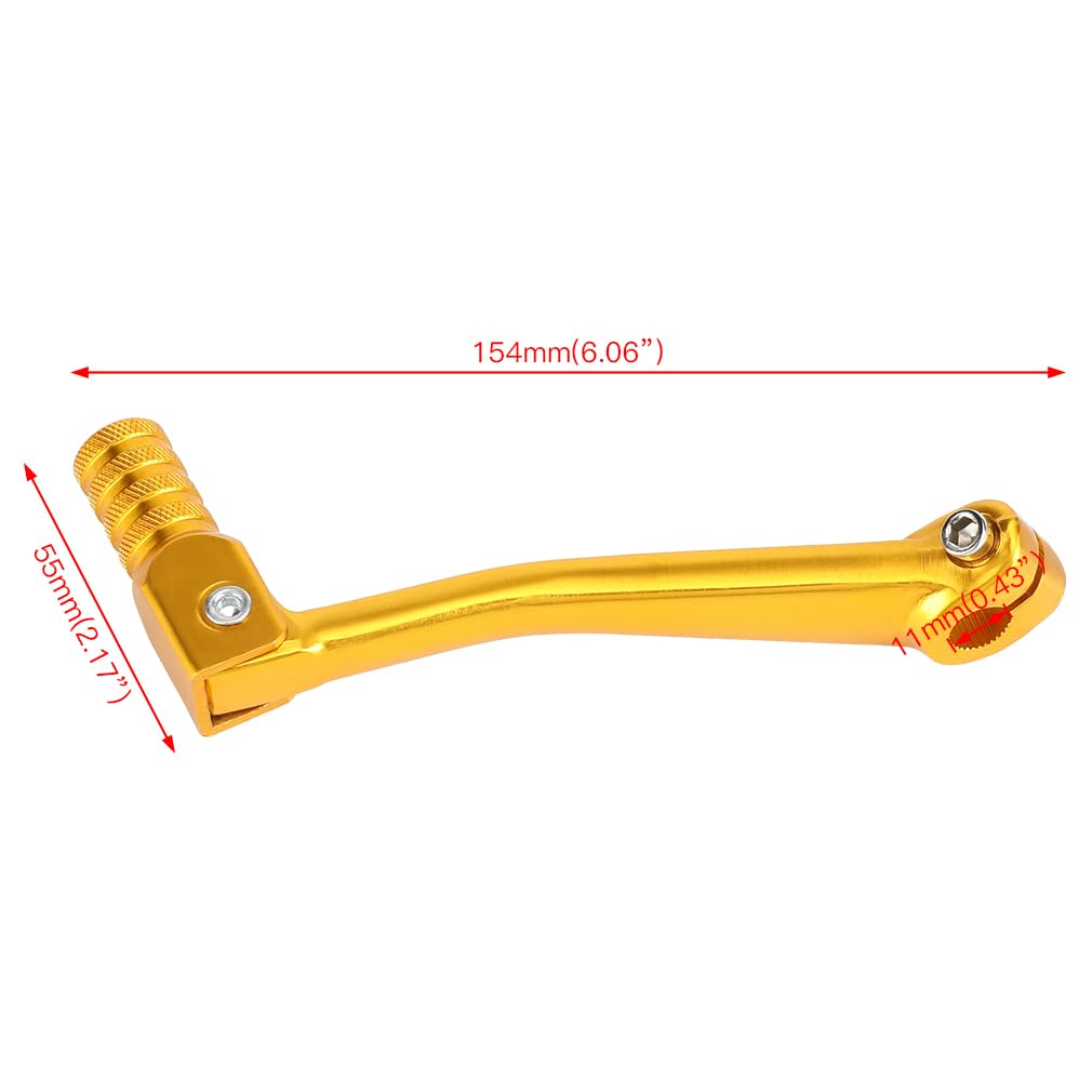 Hiaors Golden Folding Shift Lever Shifter Pedal Gear For 50Cc 110Cc 125Cc 150Cc Chinese Made Dirt Bike Taotao Coolster Roketa Sunl Atv Quad Parts