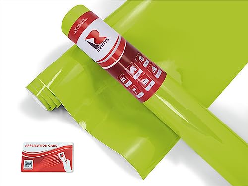 Avery Dennison Sw900 731-O Gloss Lime Green Supreme Wrapping Film Vinyl Vehicle Car Wrap Sheet Roll - (12'' X 60'' W/Application