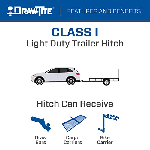 Draw-Tite 25004 Class 1 Trailer Hitch, 1.25 Inch Receiver, Black, Compatible With 2020-2022 Kia Rio Hatchback