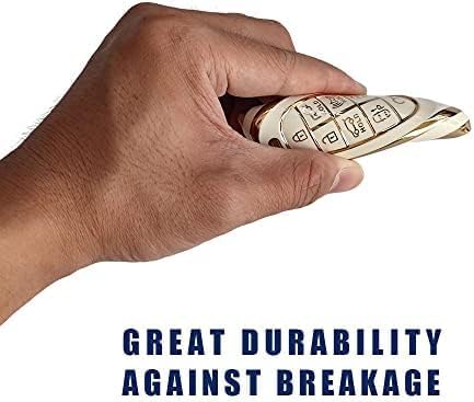 Bestevmod For Ioniq5 Key Fob Cover Accessories,Key Shells With Keychain All-Around Protection Remote Key Case Compatible With 20