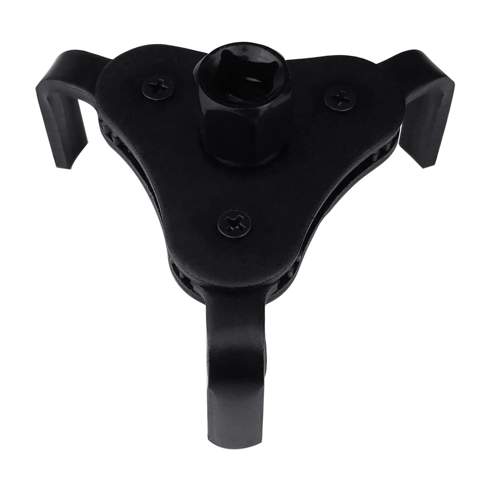 Shonee Oil Filter Wrench, 63mm-101mm, 3 Jaw Oil Filter Remover, Adjustable Oil Filter Removal Tool for Engine Filters, Conduit &