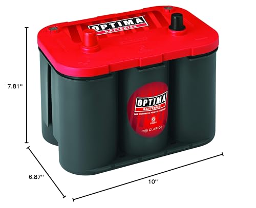 OPTIMA Batteries High Performance 34 RedTop Sealed AGM Car, Truck, and SUV Starting Battery, 800 CCA, SAE Terminal, Maintenance Free, Versitile Mounting