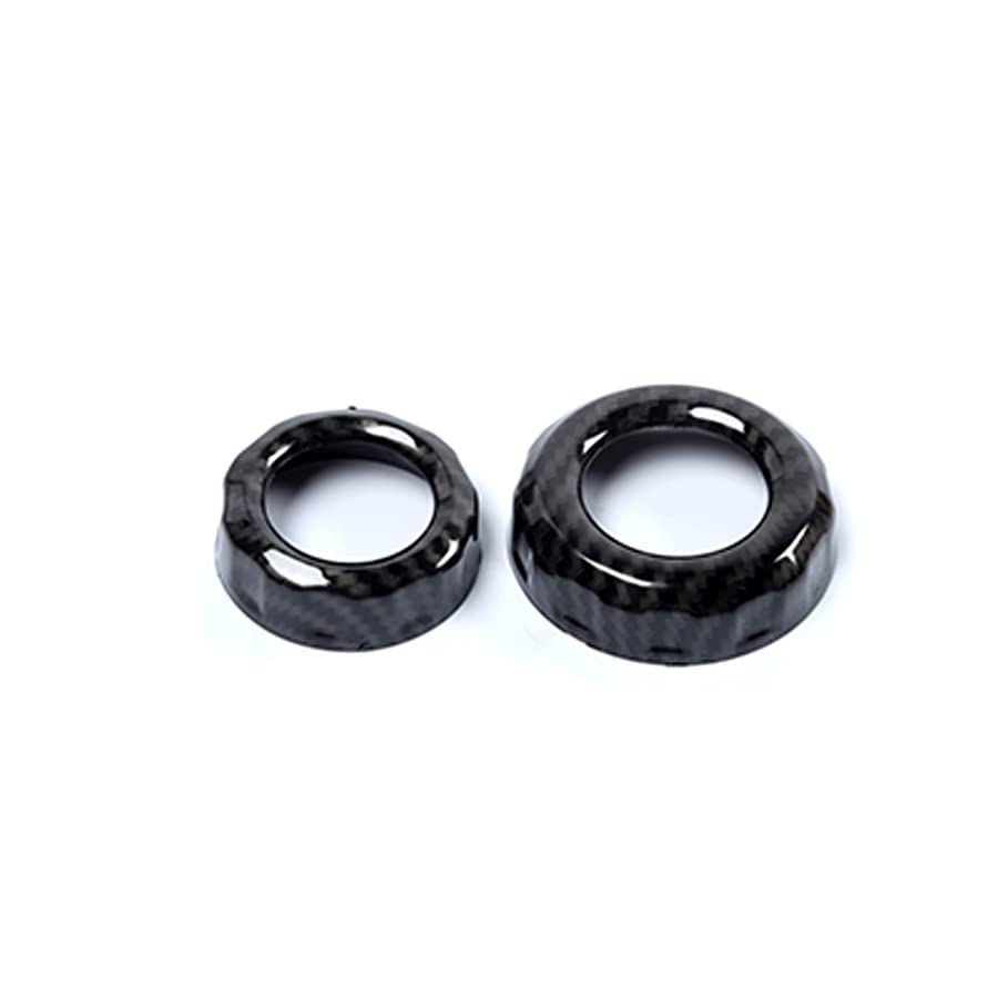 Keptrim For 2021 2022 2023 Ford F-150 Abs Carbon Fiber Air Conditioning Switch Button Knob Trim, 2Pcs
