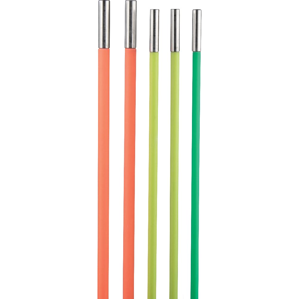 Klein Tools 50254 Multi-Flex Glow Fish Rod With Splinter Guard Coating, (5) Fish Rods With Bullet Nose, Magnet, Chain Attachment