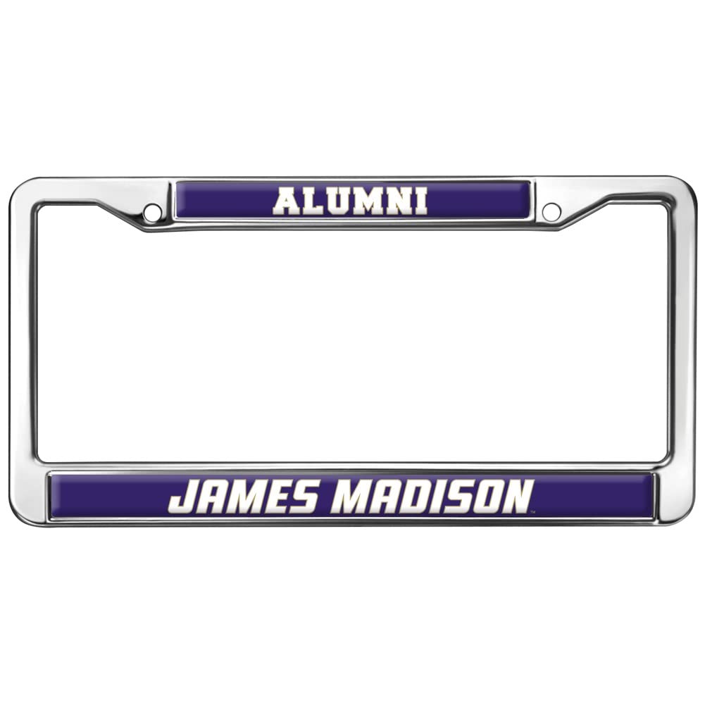 James Madison University Alumni Logo Full Size Standard License Plate Metal Frame