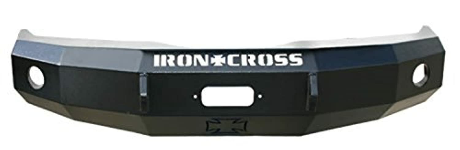 Iron Cross Automotive Front Bumper for Chevrolet Silverado 3500 HD, Alloy Steel, Black, Model 20-525-20