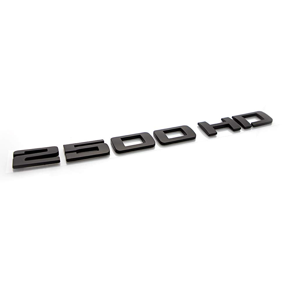 2Pcs 2500 Hd Emblems Premium Car 3D Nameplate For 2500Hd (Black)