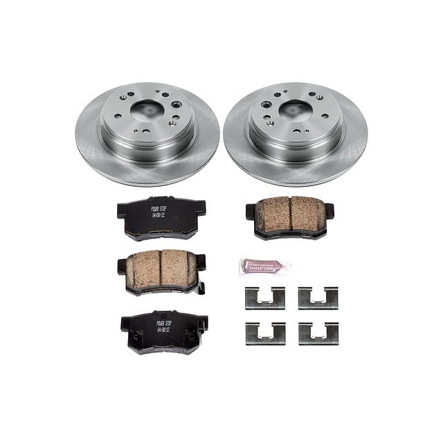Power Stop KOE6172 Autospecialty Rear Replacement Brake Kit-OE Brake Rotors & Ceramic Brake Pads For Honda CR-V 2002-2004 [Model