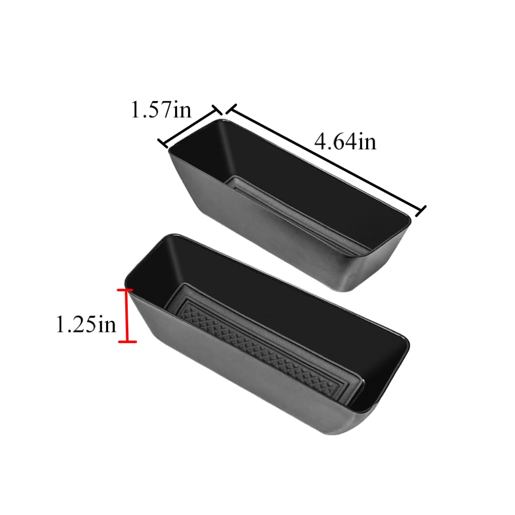 Vesul Front Row Door Side Storage Box Compatible with Ford Edge 2015-2024 Armrest Phone Container Door Organizer Handle Pocket ABS Tray Insert Glove Pallet