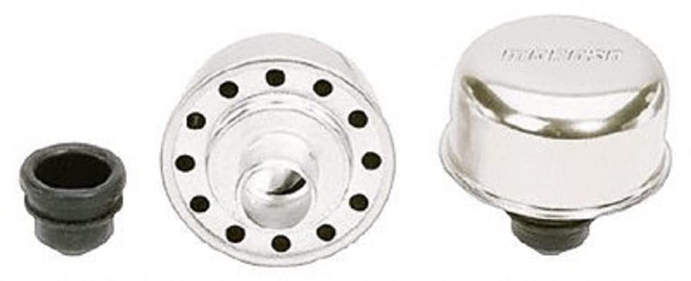 Moroso 68741 Push In Type Breather, Pcv, Silver