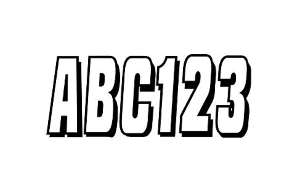 Hardline Siblk320 320 Series Silver/Black Marine Lettering Kit