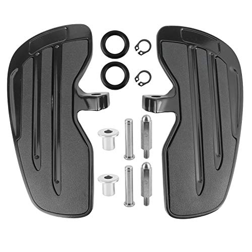 Aramox Motorcycle Footpeg,Aluminum Front Floorboards Foot Pegs Footboard Accessory Kit Fit For Indian /Sixty/Bobber 2015(Black)