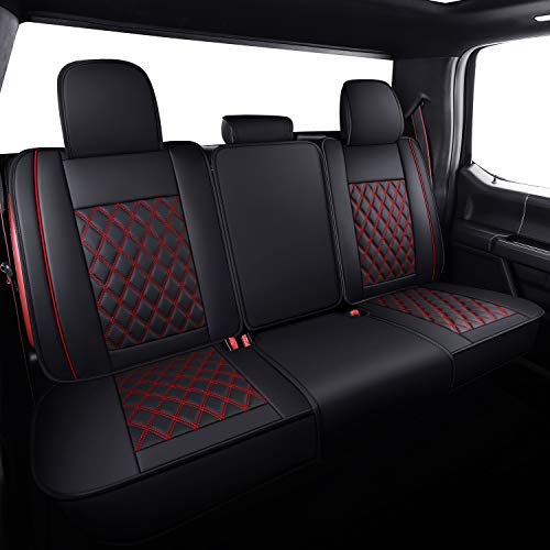 Aierxuan Rear Car Seat Covers With Waterproof Leather, Automotive Vehicle Cushion Cover For Suv Pickup Truck Fit For 2009-2025 F