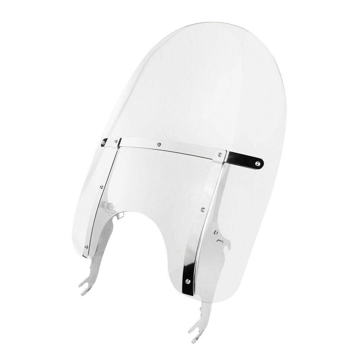 Clear Detachable Motorcycle Windscreen Windshield Compatible With 2000-Up Harley Davidson Heritage Softail Classic Fatboy Fls Fl
