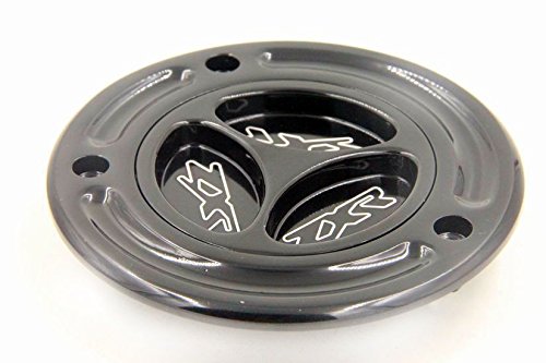 XKMT-Black Keyless Gas Cap Twist Off Aluminum Racing Fuel Tank Cap Compatible With Kawasaki ZX-14R/ ZZR1200 /ZRX1200R /Z1000 /ZX