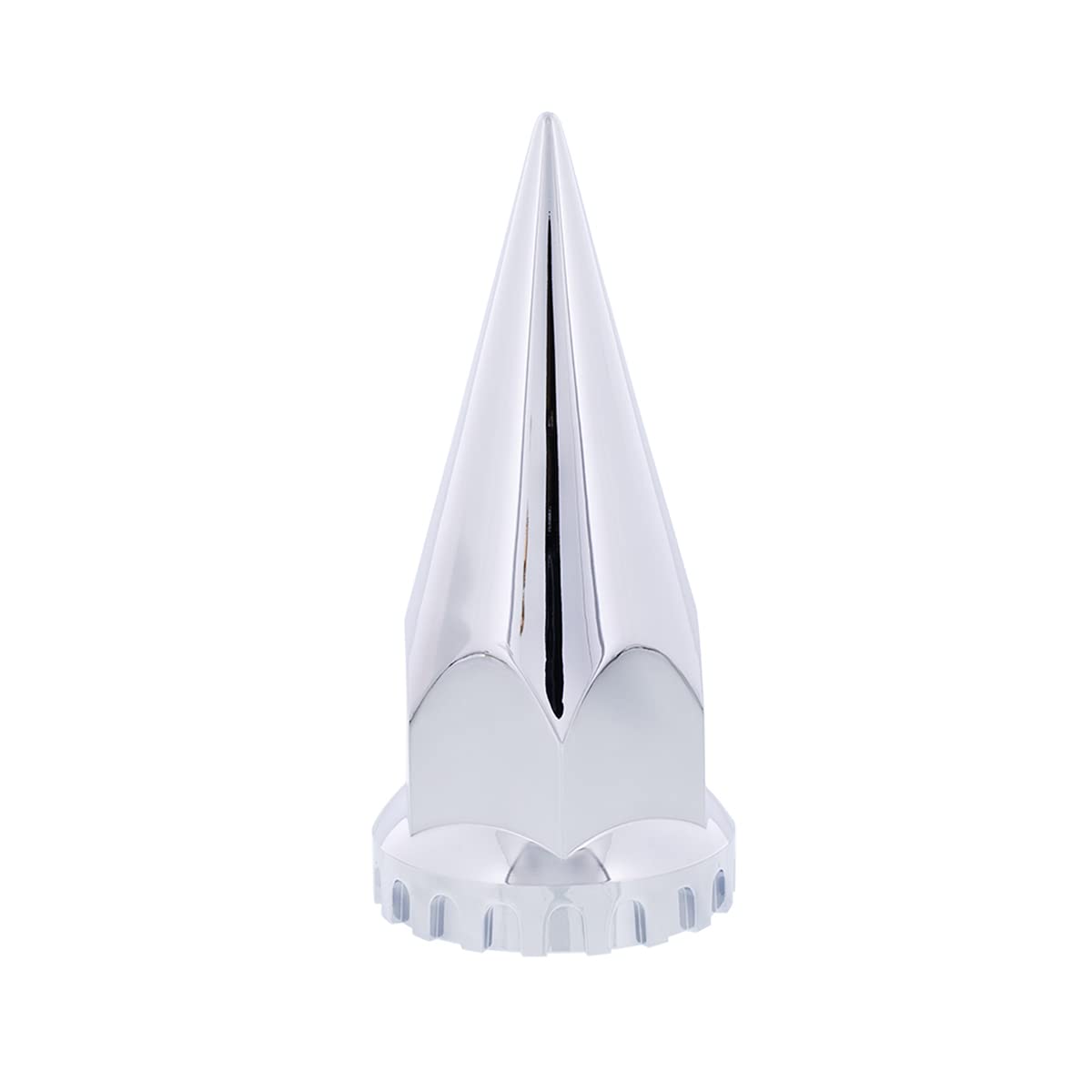 United Pacific 10569 33mm x 4 ¾” Chrome Plastic Super Spike Thread-On Nut Covers Caps, 33mm Thread-On Lug Nut Fitting, Truck Accessories - Pack of 10