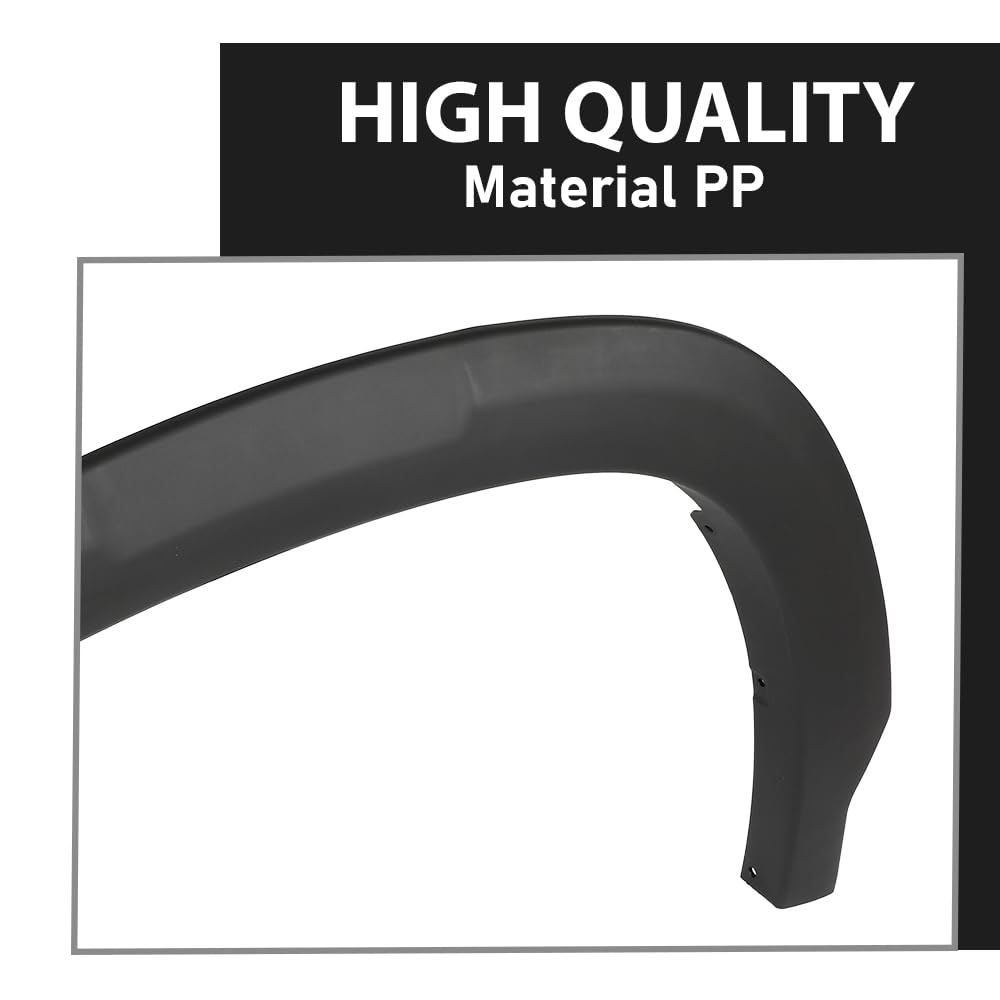 G-PLUS Fender Flares Kit for Chevy Silverado 1500 & GMC Sierra 1500 (2020-2023) - Black, Smooth Painted Finish